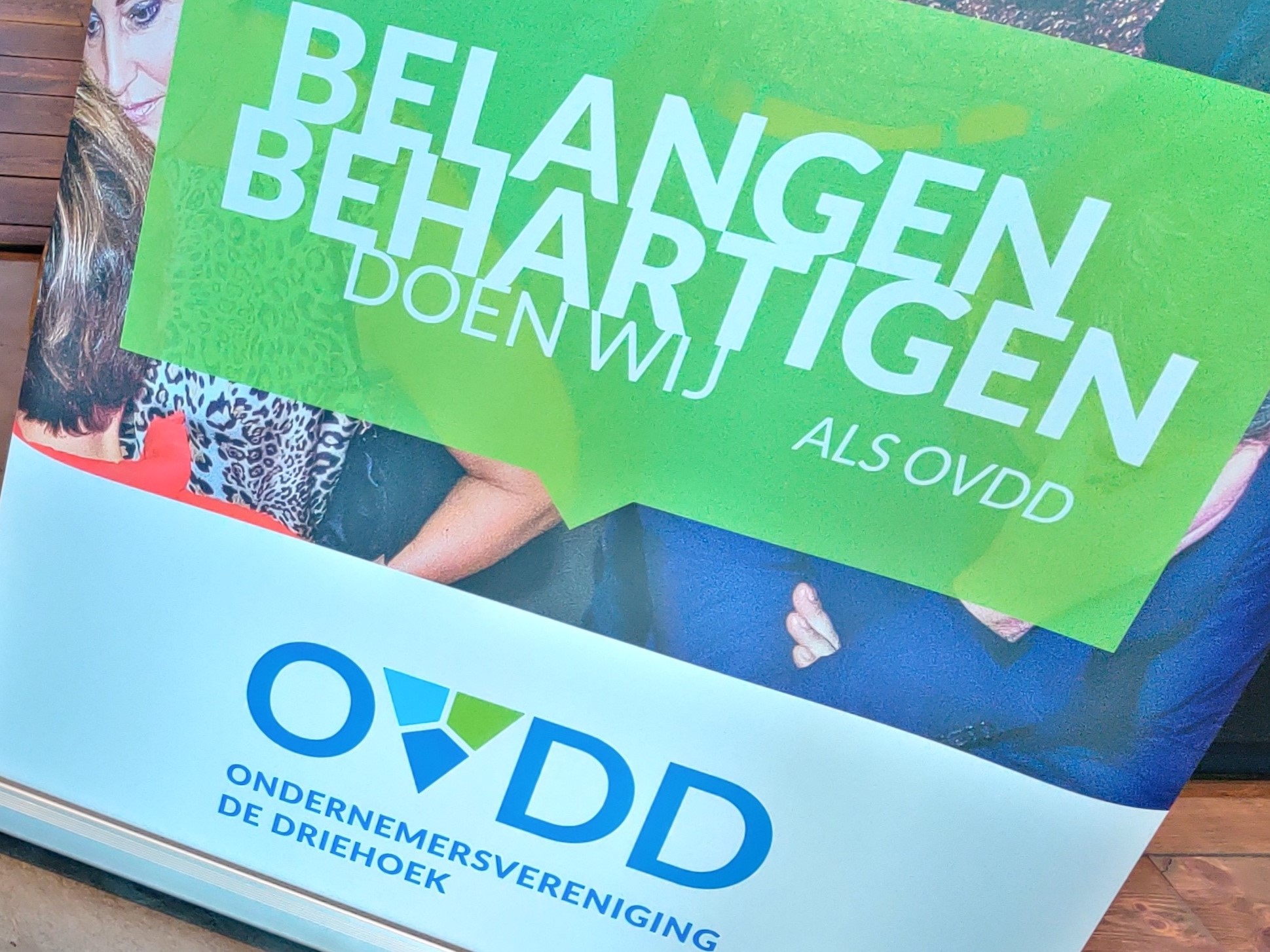 deel van de banner van de OVDD met daarop aandacht voor belangenbehartiging