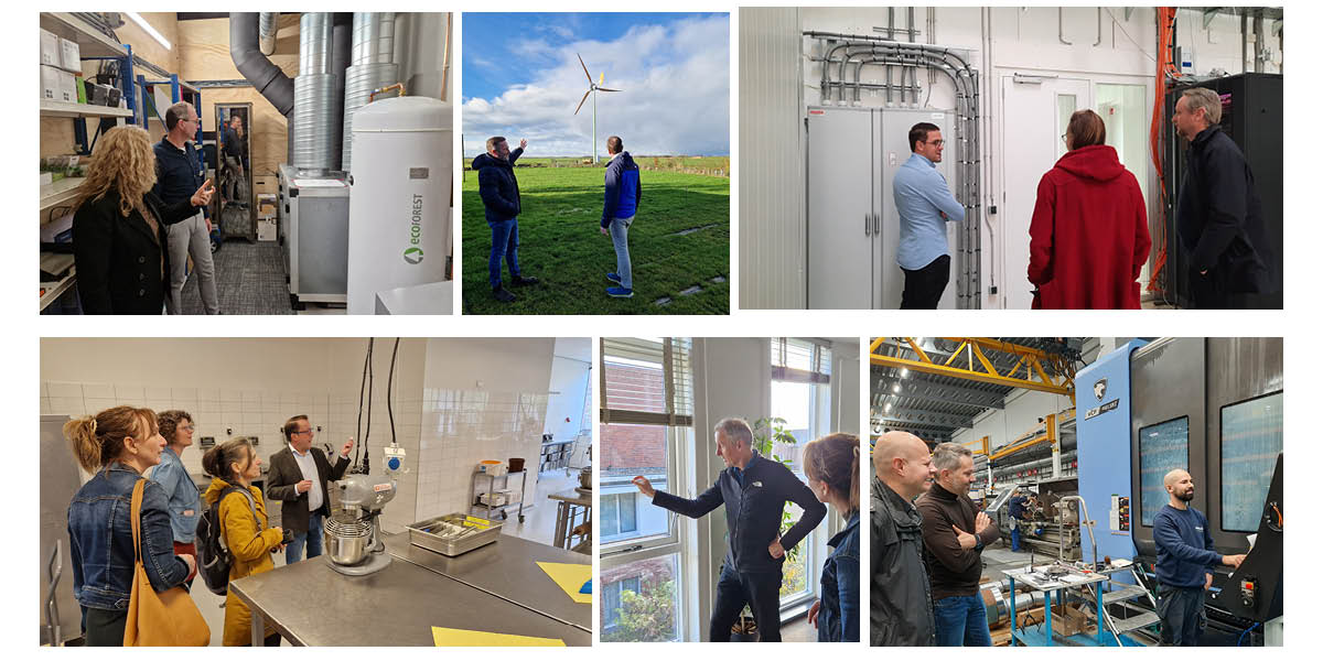 fotocollage van duurzame bedrijvenroute 2024