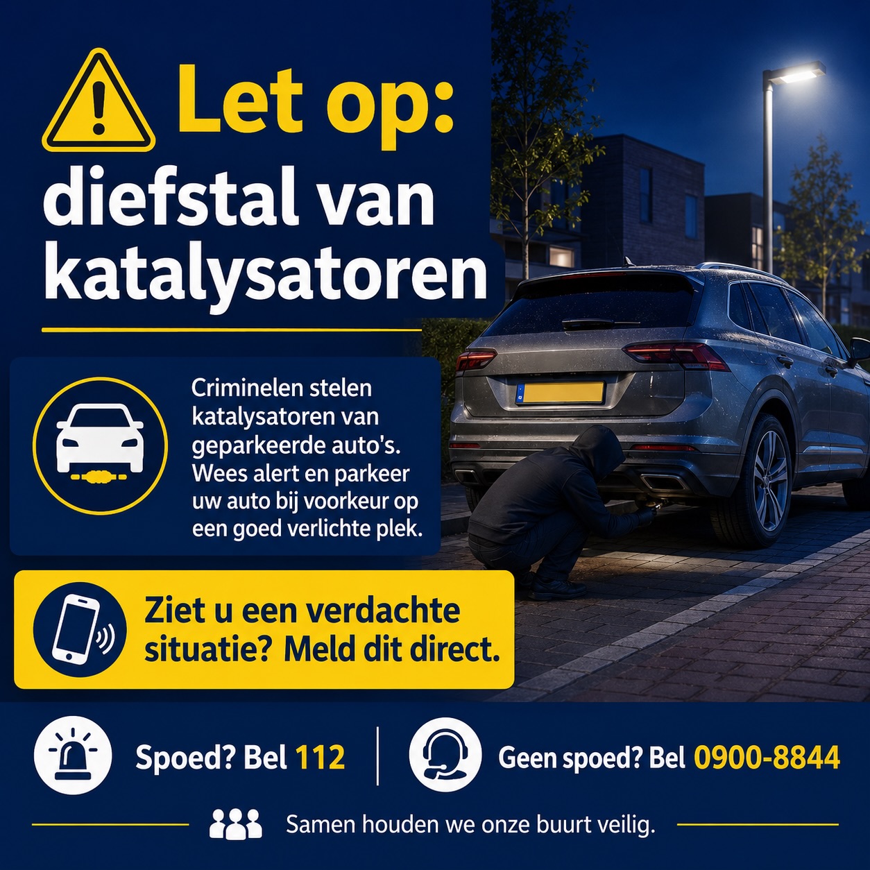 politie = afbeelding diefstal katalysatoren