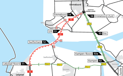 Groot onderhoud A6 uitgebreid met traject Ketelbrug – Urk